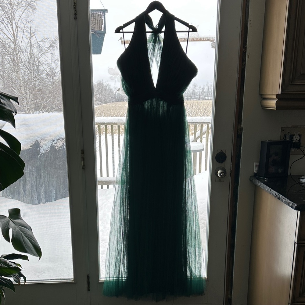 ASOS Dark Green Backless Dress